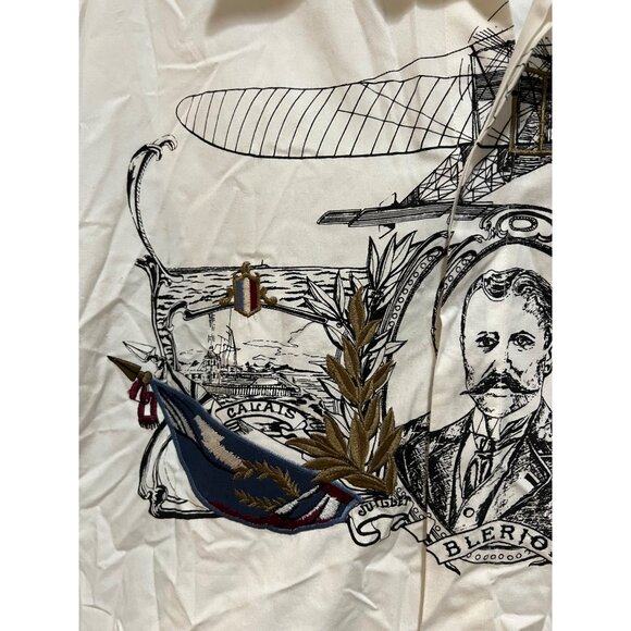 Vintage Bugatchi Embroidered Button Up Dress Shirt - Size M - Picture 3 of 5